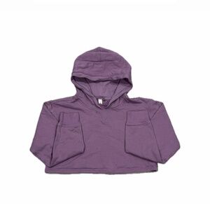 Lululemon Cropped Hoodie - Purple / Plum - Size 6 - Soft Fleece Pullover.